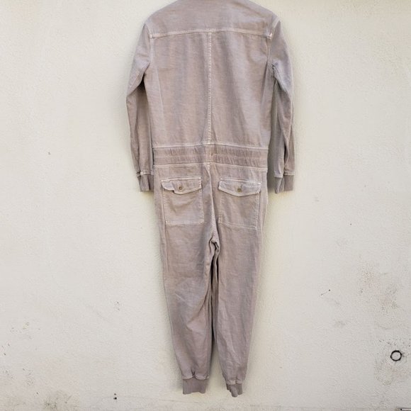 James Perse Pants & Jumpsuits James Perse Mixed Media Jumpsuit In Salt Pigment Poshmark